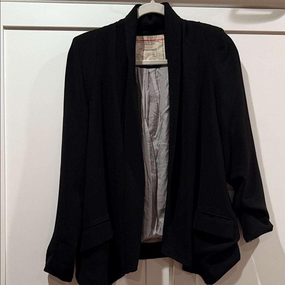 Cartonnier Elegant Black Suit Jacket